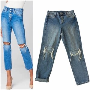 Blank NYC Distressed The Madison Crop Jeans in Blue size 26